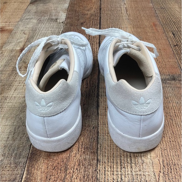 Adidas Slam Court White Leather Star Perforated Sneakers EF2097 Womens 10.5 - Picture 5 of 8